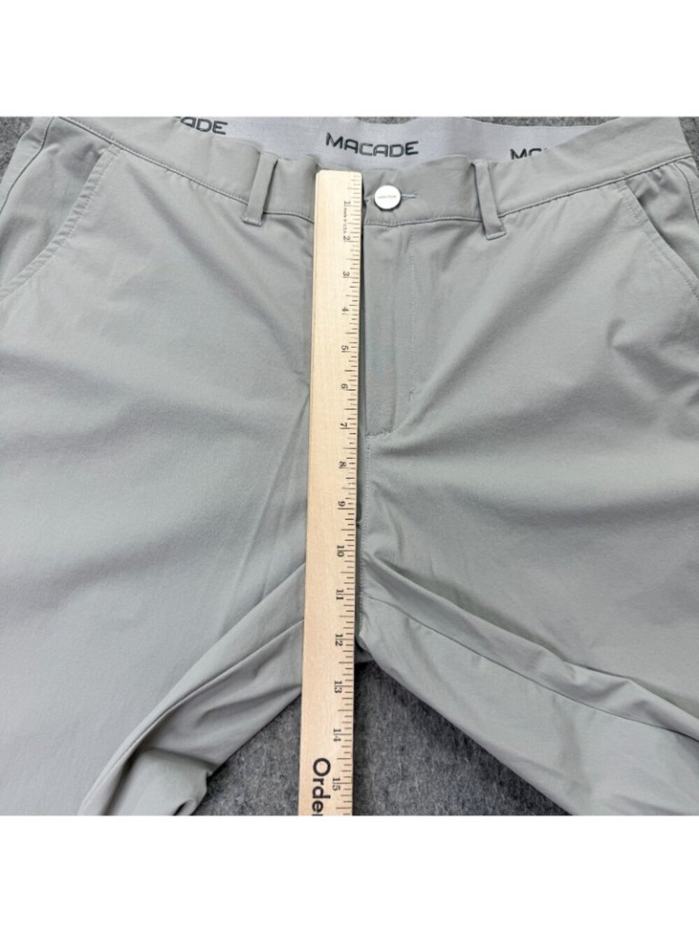 Macade Golf Pants Men 36 x 30 Gray Performance Tapered Ankle Zip Stretch Slim - Picture 16 of 16